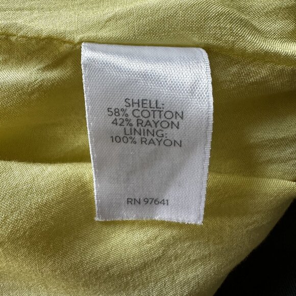 J. Jill 2X Yellow Pineapple Jacquard Tiered Maxi Dress Cottagecore Boho Lounge - Picture 4 of 8